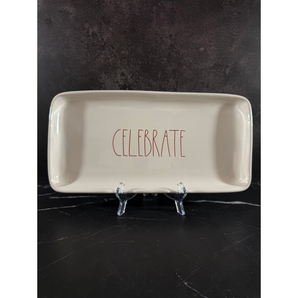 Rae Dunn Large CELEBRATE Serving Tray Large Letters 14in X 7in